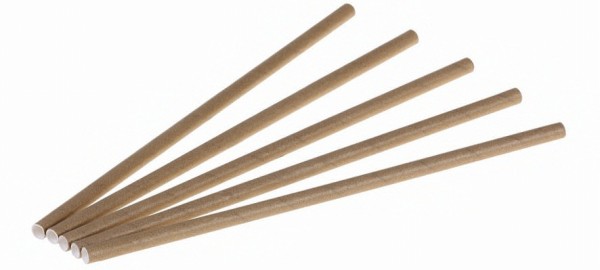 Papier Trinkhalm, 230 mm, Ø 6 mm, braun