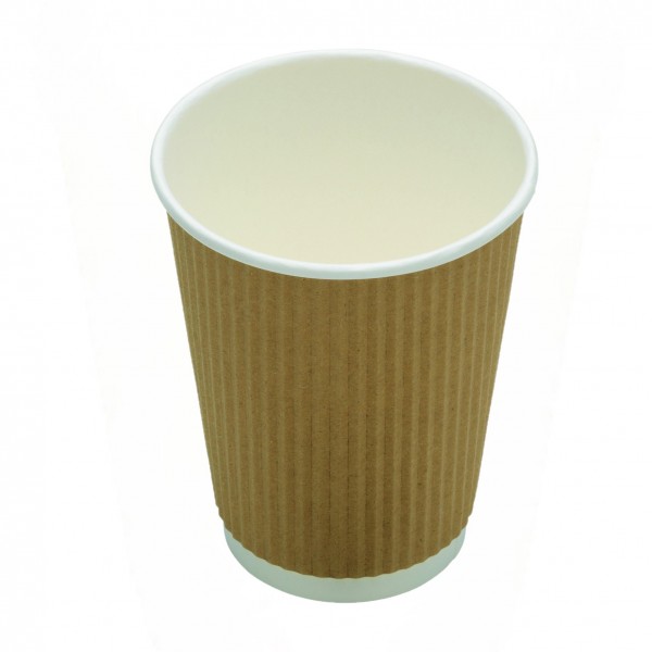 Riffelbecher 400 ml 90mm, braun