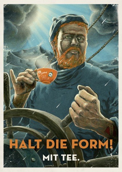 Metallpostkarte "Halt die Form"